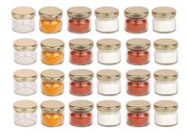 Pure Source India Very Small Glass Cookie Jars 20 Ml, 24 Piece, Clear