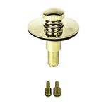 PF WaterWorks PF0955-PB Universal Lift n Lock Bath Tub Drain Stopper with 3/8" and 5/16" fitting, Polished Brass