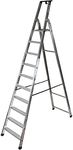 TB Davies 1202-030 Heavy-Duty Platform Step Ladder, 10 Tread, Platform Height 2.2m, Aluminium, 150kg Work Load, EN131 Professional