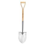 Berry&Bird Shovels for Digging, 43’’ Round Spade Heavy Duty Shovel with Wooden D Handle Stainless Steel Snow Shovels Garden Shovel Yard for Transplanting & Outdoor