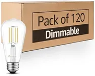 MASTERY MART 120 Pack 100 Watt Led Bulb, Edison Bulbs Dimmable Light Bulbs E26, 2700K Soft White Bright 9W 1100LM, ST21/ST64 Vintage Light Bulbs, UL Listed, Clear Glass, Decorative Light Bulb