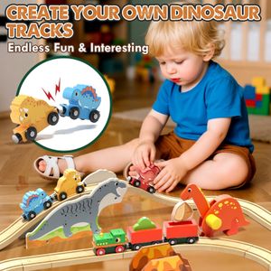Lehoo Castle Dinosaur Train Set – Kids Toy Track with Dinosaurs