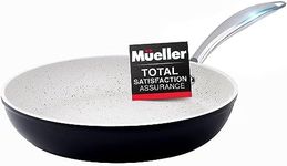 Mueller 12-Inch Fry Pan, Heavy Duty Non-Stick German Stone Coating Cookware, Aluminum Body, Even Heat Distribution, No PFOA or APEO, EverCool Stainless Steel Handle, Black