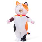 Spooktacular Creations Kids Inflatable Costume, Full Body Inflatable Calico Cat Costume, Funny Halloween Blow Up Inflatable Suit for Halloween Dress Up Parties