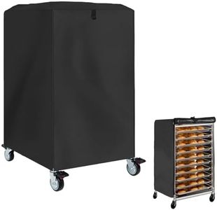 COSHNIBI Pan Bun Rack Cover, 420D Waterproof and Dust Resistant with Zipper Pan Rack Cover, Suitable for Commercial Bread Racks - 23" W x 28" L x 32" H,Black
