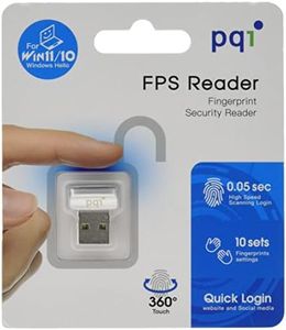 PQI DUFPSL2 USB Fingerprint Authentication Key, USB Dongle, Supports Windows Hello Function, 360° Fingerprint Sensor, Domestic Support, Silver