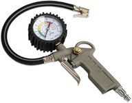 LadFath Tire Inflator with Pressure Gauge, 0-220PSI Dial Wheel Air Tire Pressure Gauge, Heavy Durable Rubber Hose with Quick Coupler, Air Compressor Tire Inflator Attachment for Cars Motorcycle Bike