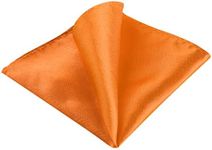 Allegra K Men's Pocket Squares Handkerchiefs Solid Color for Wedding Party One Size Orange