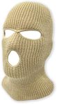 3 Hole Beanie Face Mask Ski - Warm Double Thermal Knitted - Men and Women (Khaki)