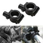 OSAN Universal Motorcycle Handlebar Mirror Mount 10mm 7/8" Black Aluminum Clamp