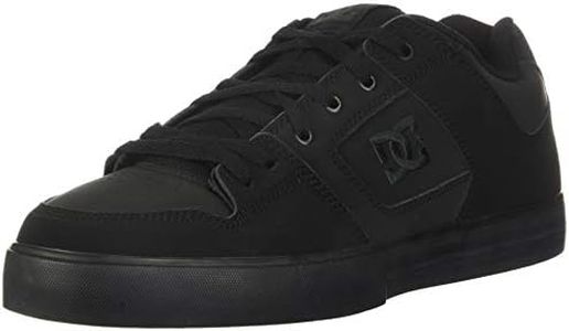 DC Men's Pure Skate Shoe, Black/Pirate Black, 10 D US