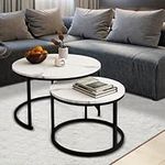 Luxsuite Round Nesting Coffee Table