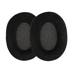 kwmobile 2x Earpad Compatible with Sennheiser GAME ZERO / HD380PRO / PXC450 / PXC350 / PC350 / PC360 - Replacement Velour Earpad Cushion for Headphones - Black