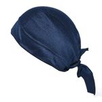 PAROPKAR Headwear Cooling Helmet Liner - Do Rag Skull Caps for Men - Hard Hat Liner Sweat Cap - Biking Cycling Cap (Blue)