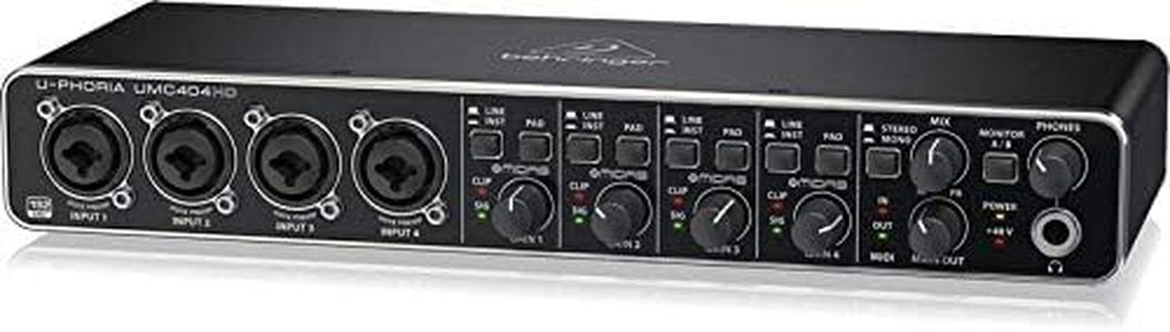 Behringer UMC404HD USB Audio Interface – 4-Channel Recording