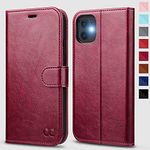 OCASE for iPhone 11 Case, Premium PU Leather iPhone 11 case [TPU Inner Shell][Kickstand][Card Holder] Flip Wallet Phone Cover - for The 6.1 inch iPhone 11 -Burgundy