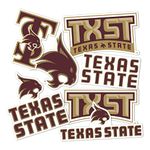 Texas State University TxSt Bobcats Sticker Vinyl Decal Laptop Water Bottle Car Scrapbook (Type 2)