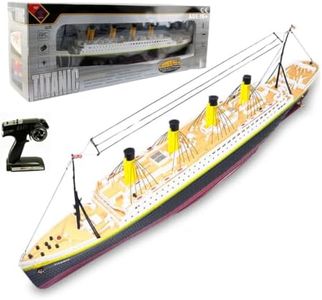 Mechryptic RC Boat for Pools and Lakes, 2.4G RC 3CH Electric NQD Titanic Cruise Ship Watercraft Model with LED Lights, Ideal Gift for Adults (RTR)