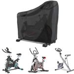 Exercise Bike Cover, Upright Indoor Cycling Protective Cover Dustproof Waterproof Cover and Water-Resistant Stationary Fitness Fabric Ideal for Indoor Or Outdoor Use (Black )