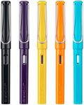 5PCS Jinhao 619 Resin Fountain Pen Set, Iridium Fine Nib Smooth Writing Pen with Ink Converter (Morandi Color)