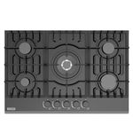 Empava 36" Gas Stove Cooktop with 5 Italy Sabaf Sealed Burners NG/LPG Convertible in Stainless Steel