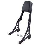 HTTMT- Black Skull Backrest Sissy Bar With Leather Pad For HD Sportster 1200 883