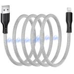 Zpril USB A to Lightning Magnetic Charging Cable, to Keep Cords Organized, Apple MFi Certified Cord for iPhone Chargers, iPhone 14 13 12 11 X Xs SE Pro Max Plus iPad Mini (1pcs, Silver)