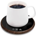 MQUPIN Mug Warmer for Desk Coffee Mug Warmer Auto Shut Off Cup Warmer for Coffee with 2 Temperature Settings(113°F/131°F),Mug Warmer for Tea, 9 Timer Settings Electric Beverage Warmer (Wood Grain)