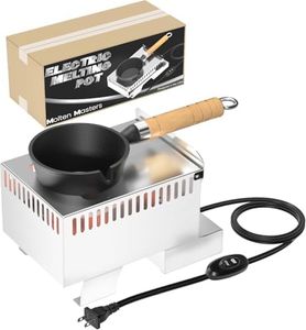 Electric Lead Melting Pot 5LB Capacity, 500W Fast Heating Lead Melter Furnace for Bullet Casting & Fishing Sinkers, Adjustable Temp to 750°F, Removable Cast Iron Pot, Stainless Steel Base, 120V