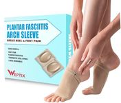 WEPTIX® Flat Foot Arch Support for Men & Women | Medial Arch Support for Flat Feet Correction Sleeve with Cushion | Plantar Fasciitis Leg Foot Pain Relief Product | Free Size | For Orthopaedic Shoes Slippers Foot Arch Socks (Flat Foot Support)