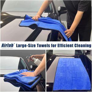 Airlab XXL Microfibre Car Cleaning Cloths 2-Pack – 90x60cm, 500GSM, Dual-Sided, Lint-Free