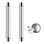 AHDFY Wood Stove Chimney Kit,Bending Telescopic Thicken Aluminum Foil High Temperature Resistance Preservative Various Sizes Duravent Stove Pipe,2,90mm