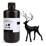 Elegoo Standard 3D Printer Resin (Black) 405nm UV Curing – 1000g High Precision, Low Shrinkage, Fast Curing Photopolymer Resin for LCD/MSLA 3D Printers