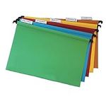 Cathedral Products | A4 Assorted Colour Suspension Files with Clip on Index Tabs and Inserts - Pack of 10