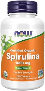 NOW Spirulina 1000 mg,120 Tablets