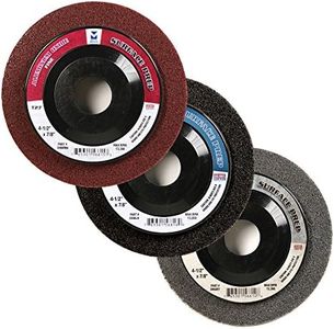 Mercer Industries 396MRN - 4-1/2" x 7/8" Maroon Non-Woven Surface Preparation Wheels (10 Pack)