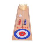 Bowling Shuffleboard Table, Table Curling Game, Tabletop Curling Games, 3 In 1 Table Shuffleboards, Table Top Shuffleboard Pucks, Portable Tabletop Games For Travel Home