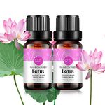 2-PACK Lotus Essential Oil 100% Pure Oganic Plant Natrual Flower Essential Oil for Diffuser Message Skin Care Sleep - 2x10ML