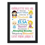 Personalised Will You Be My Flower Girl Bridesmaid Maid of Honour Chief Bridesmaid Gifts Niece Sister - Will You Be Presents for Wedding Party Favours - A5, A4 Prints and Frames