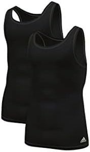 adidas Multipack Tank Top (2pk) Maglie Termiche, Nero, M Uomo