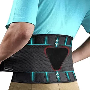 FEATOL Breathable Back Brace with Lumbar Pad for Women & Men, Support Belt for Lower Back Pain Relief for Herniated Disc, Sciatica, Scoliosis S/M (Waist Size:24.4''-30'')