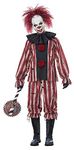 California Costumes CA8120132PL Plus Nightmare Clown Costume for Men Standard Character, Striped, Red, Black, One Size