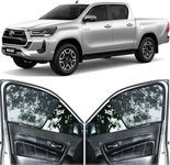 Able Sporty Half Car Magnetic Sun Shade Curtains for Toyota HILUX Set of 4 Pcs