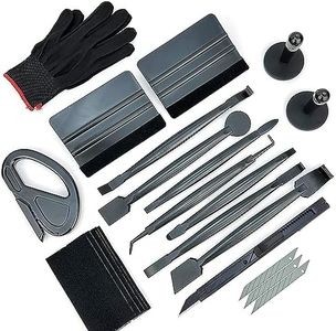 CARTINTS Car Install Tools for Vinyl Wrap, Vehicle Tinting Window Film Application Kit includes Vinyl Wrap Magnets, 7 in1 Mini Squeegee, Felt Squeegee, Razor Blade Wrapping Cutter, 9mm Vinyl Knife