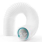 5.9 Inch Portable Air Conditioner Hose, YJHome Portable AC Hose Counterclockwise AC Exhaust Hose Length to 80 Inch, Universal Replacement AC Vent Hose for LG and Other Portable AC Models