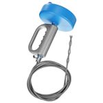 sourcing map Drain Augers 10 Ft Stainless Steel Flexible Plumbing Auger Hair Drain Cleaner Tool Toilet Auger Clog Remover Tool for Kitchen Bathroom Shower Sink Toilet Bathtub, Blue