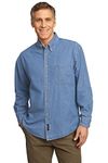 Port & Company® - Long Sleeve Value Denim Shirt Faded Blue* 2XL