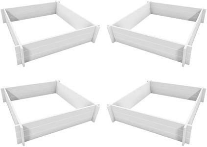 New England Hudson Raised Garden Beds, 4'L x 4'W, Pack of 4
