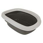 Trixie Cat Toilet Litter Tray With Rim, Grey/Grey, 43 x 14 x 31 cm