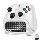 TNP Wireless Chatpad for Xbox One Controller S/X & Series S/X - 2.4Ghz White Mini Text Messenger Chat Pad for Xbox One, Controller Keyboard Attachment Accessory